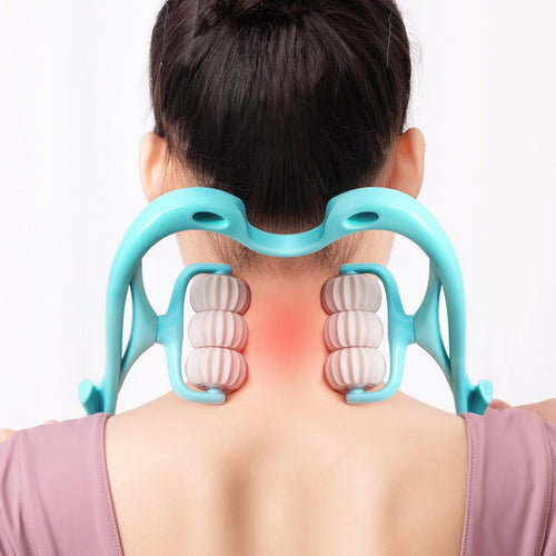 6-Wheel Manual Neck Massager β Handheld Neck & Shoulder Massage Roller