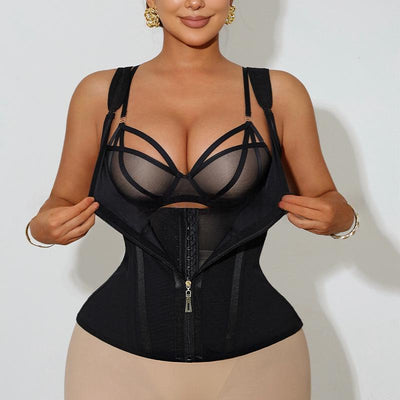 Womens Front-Zip Underbust Tummy-Control Shapewear