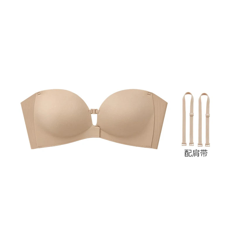 Invisible Push-Up Strapless Bra