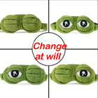 3D Sad Frog Travel Eye Mask
