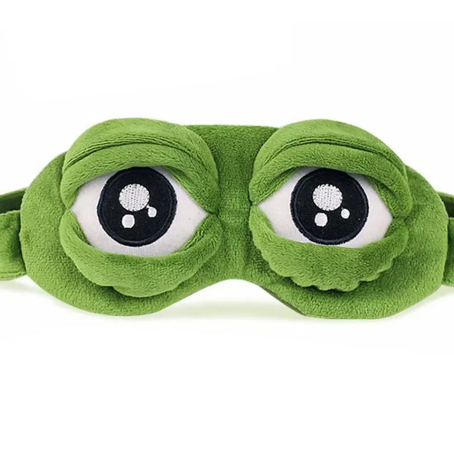 3D Sad Frog Travel Eye Mask