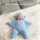 Newborn Starfish Hooded Romper | Crochet Baby Sleeping Bag