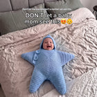 Newborn Starfish Hooded Romper | Crochet Baby Sleeping Bag